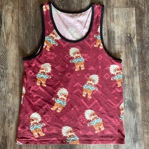 Medium men’s tank with tribal bear design